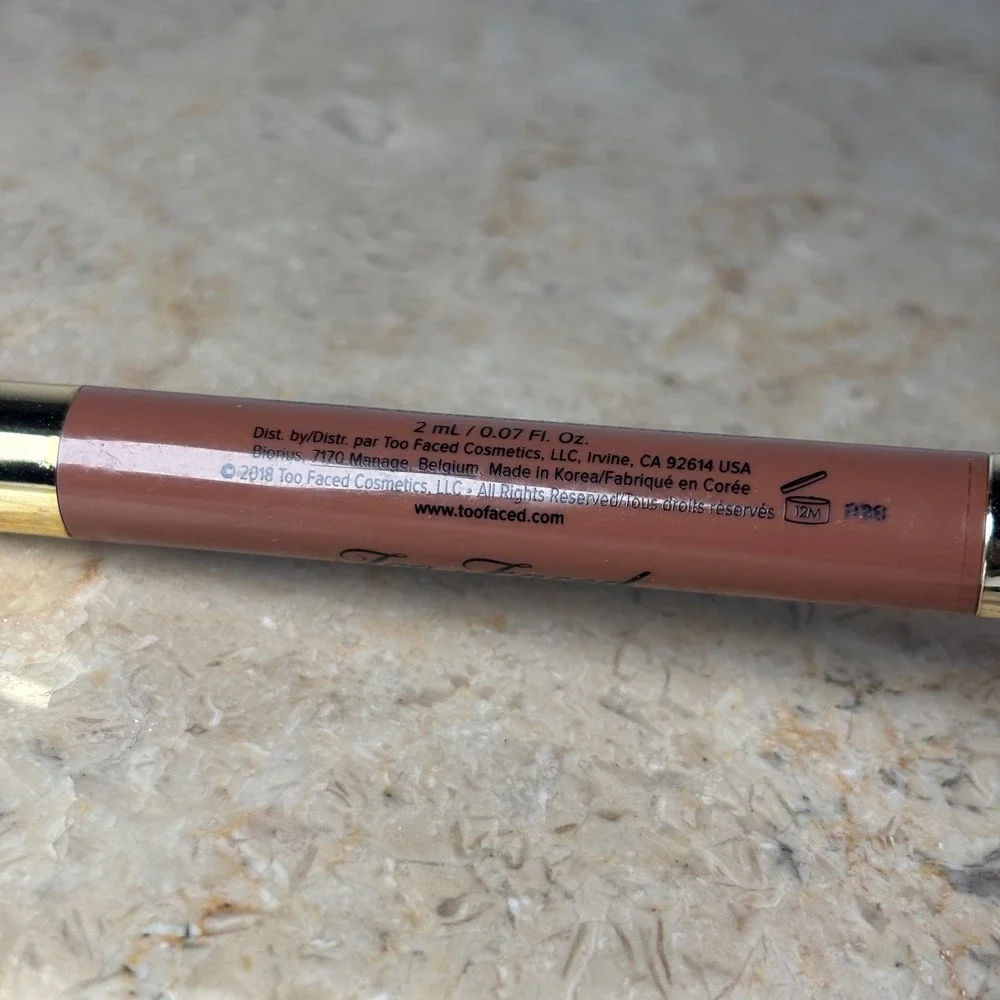 Too Faced Peach Puff BRUNCHIN Diffused‎ Matte Lip  Nude 0.07oz 2ml